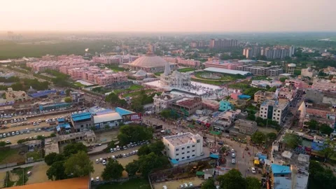 Aerial View of Prem mandir Stock Footage 277283868