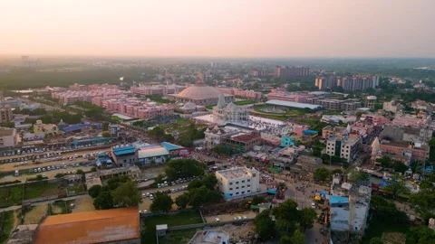 Aerial View of Prem mandir Stock Footage 277283909