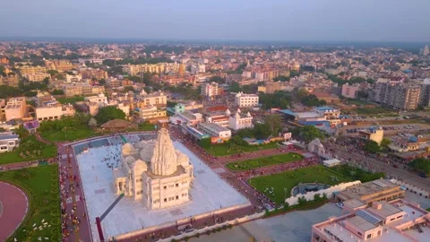 Aerial View of Prem mandir Stock Footage 277283930