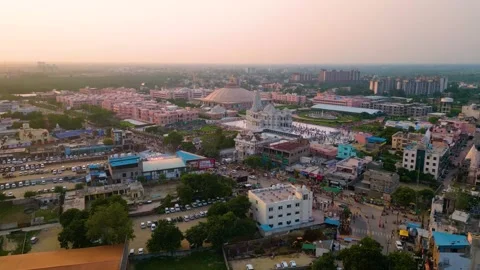 Aerial View of Prem mandir Stock Footage 277283940