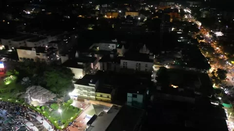 Aerial View of Prem mandir Stock Footage 277284078