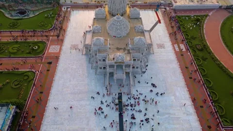 Aerial View of Prem mandir Stock Footage 277284147