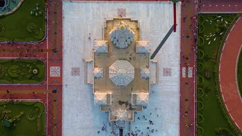 Aerial View of Prem mandir Stock Footage 277284199