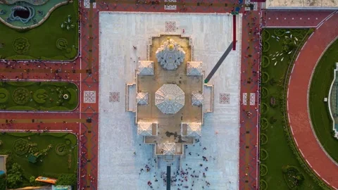 Aerial View of Prem mandir Stock Footage 277284203
