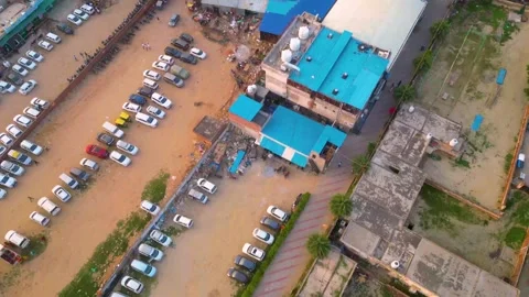Aerial View of Prem mandir Stock Footage 277284259