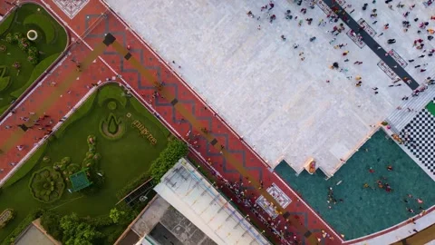 Aerial View of Prem mandir Stock Footage 277284291