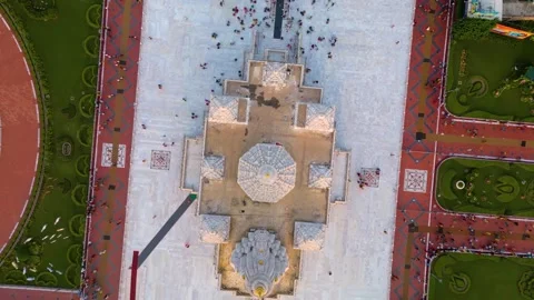 Aerial View of Prem mandir Stock Footage 277284307