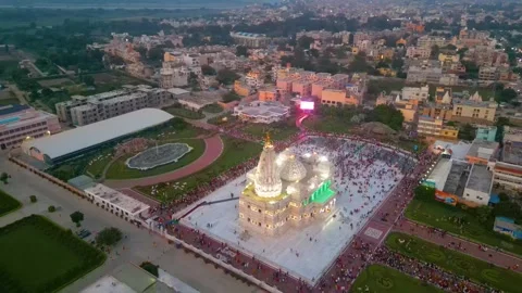 Aerial View of Prem mandir Stock Footage 277284311