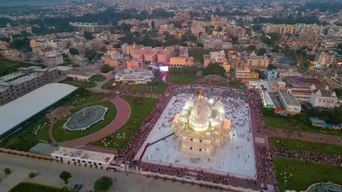 Aerial View of Prem mandir Stock Footage 277284318