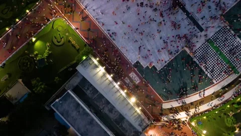 Aerial View of Prem mandir Stock Footage 277284425