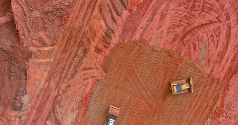 Aerial view of preparation process for new residential complex buildings for Stock Footage 195840992