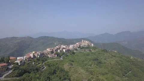 Aerial view of principality of seborga Stock Footage 172292739