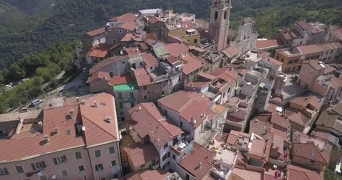 Aerial view of principality of seborga Stock Footage 172292823