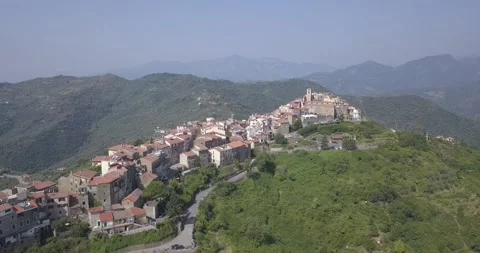 Aerial view of principality of seborga Stock Footage 172292930
