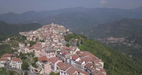 Aerial view of principality of seborga Stock Footage 172293123