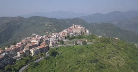 Aerial view of principality of seborga Stock Footage 172293230