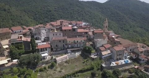 Aerial view of principality of seborga Stock Footage 172293317