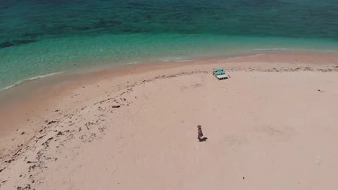 Aerial View of Pristine Beach Stock Footage 151361880