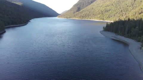 Aerial view of Pristine Lake in Canada Stock Footage 143169190