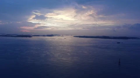 Aerial view of pristine magical blue ocean Stock Footage 168660223