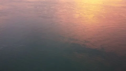 Aerial view of pristine magical blue ocean Stock Footage 168660277