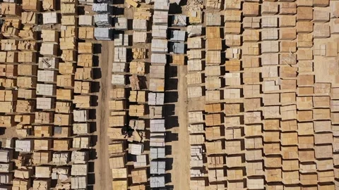 Aerial view of processed marbles Stock Footage 294119369