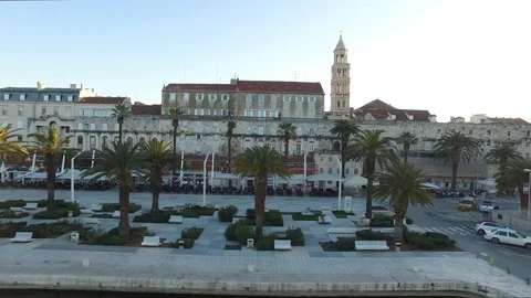 Aerial view of promenade in Split Video stock 69820192