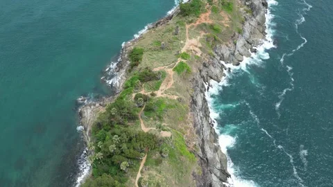 Aerial view Prompthas cape Phuket Thailand in 4K Stock Footage 276208341