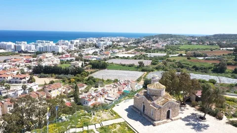 Aerial view of Protaras (Cyprus) Stock Footage