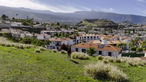 Aerial View of Puerto de la Cruz – Vibrant Cityscape Stock Footage 297605789