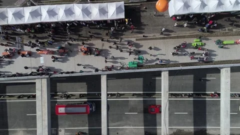 Aerial view of Puerto Madero in Buenos Aires - Argentina. Stock Footage 156982353