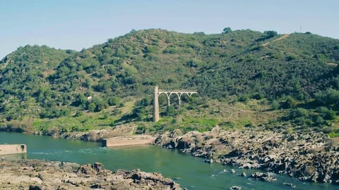 Aerial View of the Pulo do Lobo Waterfall Stock Footage 72708910