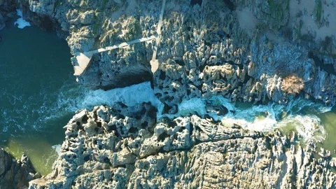 Aerial View of the Pulo do Lobo Waterfall Stock Footage 105481512