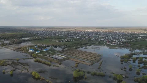 Aerial view of the pumping station Stock Footage 193807817
