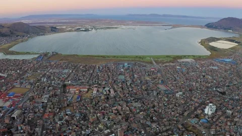 Aerial view of Puno in Peru Stock Footage 171672522