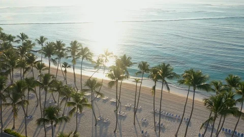 Aerial view of Punta Cana Stock Footage 124473058