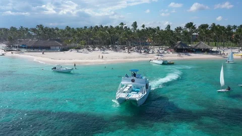 Aerial view of Punta Cana Stock Footage 124474281