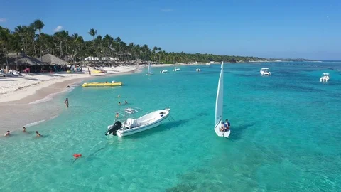 Aerial view of Punta Cana Stock Footage 124474508