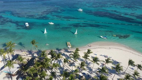 Aerial view of Punta Cana Stock Footage 124478616
