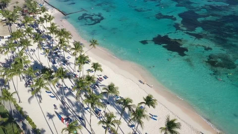 Aerial view of Punta Cana Stock Footage 124479097