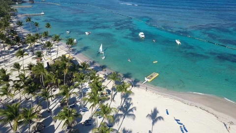 Aerial view of Punta Cana Stock Footage 124479749