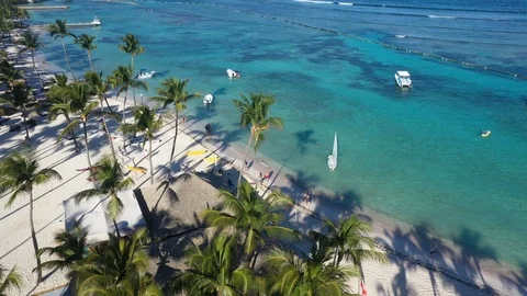 Aerial view of Punta Cana Stock Footage 124479754