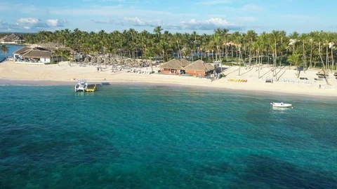 Aerial view of Punta Cana Stock Footage 124488196