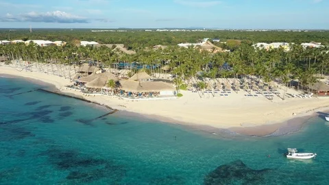 Aerial view of Punta Cana Stock Footage 124488243