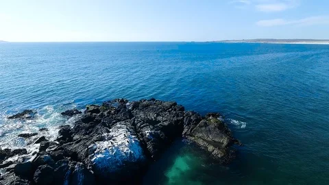 Aerial view of Punta De Choros in Chile Stock Footage 123024922