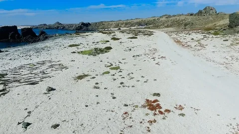 Aerial view of Punta De Choros in Chile Stock Footage 123177771