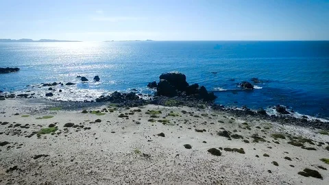 Aerial view of Punta De Choros in Chile Stock Footage 123177853