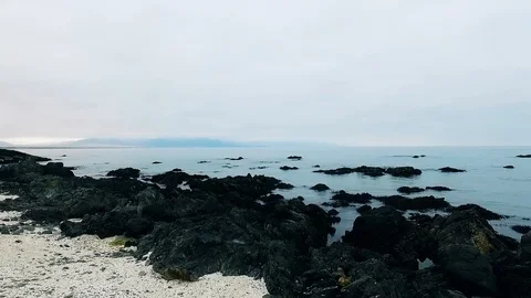 Aerial view of Punta De Choros in Chile Video stock 124724760