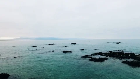 Aerial view of Punta De Choros in Chile Video stock 124724869