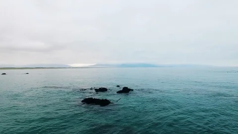 Aerial view of Punta De Choros in Chile Video stock 124724963